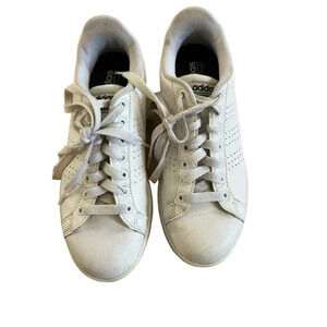 Adidas White Cloudform Advantage Clean Sneakers Size 6.5